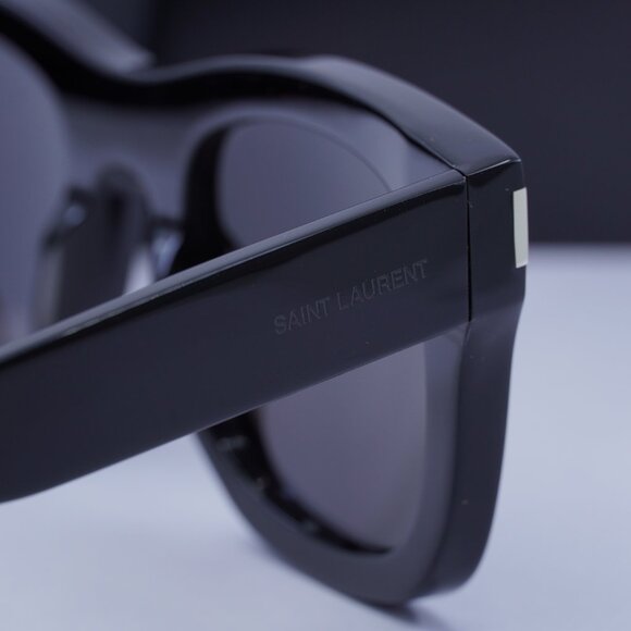 Saint Laurent SL650 MONCEAU 001 Square Sunglasses - Black - Picture 11 of 12